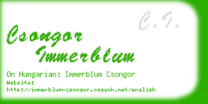 csongor immerblum business card